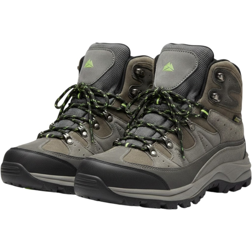 DENALI Mens Leather Boots Gray Black Trail Hiking Walking Shoes Size 13